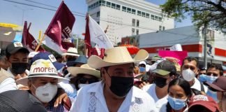 Félix Salgado encabeza marcha contra INE en Guerrero