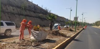 Realiza SOPOT limpieza en bulevar Nuevo Hidalgo