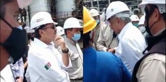 AMLO visita refinería de Tula