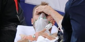 Gran susto en partido de la Eurocopa futbolista