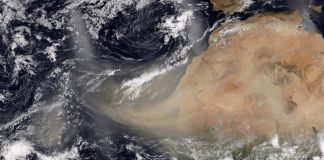 Nube de polvo del Sahara