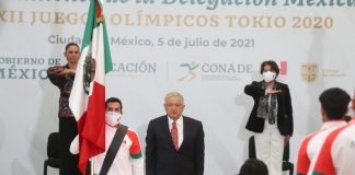 AMLO abandera delegación mexicana para JJOO JJOO abanderamiento