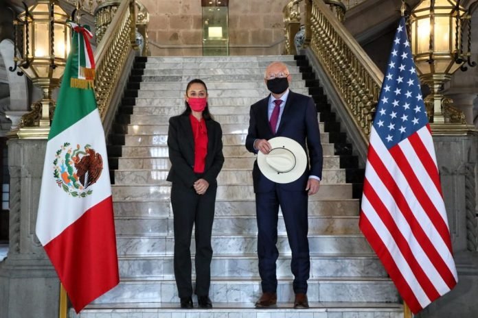 Sheinbaum y Ken Salazar
