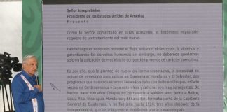 AMLO Lee carta Biden