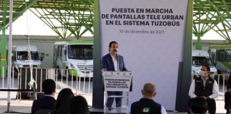 Instalan pantallas Tele Urban en el sistema de transporte Tuzobús