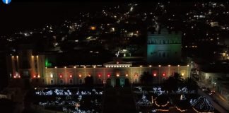Se ilumina el histórico Edificio Central de la UAEH