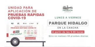 Se limitarán pruebas rápidas de covid-19 en Pachuca HIDALGO