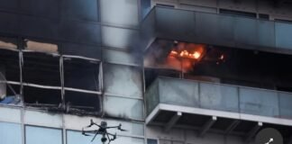 Ucraniana derriba con frasco de tomates un dron ruso