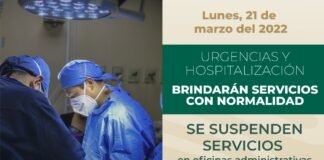 Brindará IMSS Hidalgo servicios médicos en puente vacacional del 21 de marzo