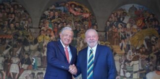 Se reúnen AMLO y Lula da Silva en Palacio Nacional AMLO