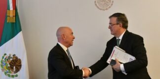 Recibe Ebrard al secretario de Seguridad Nacional de Estados Unidos, Alejandro Mayorkas