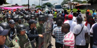 Disturbios en Chiapas entre migrantes y Guardia Nacional