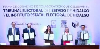 Firman convenio IEEH y TEEH para optimizar Procedimientos Especiales Sancionadores