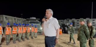 Realiza AMLO visita a campamentos de ingenieros militares en sureste mexicano
