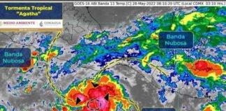 Agatha ya es tormenta tropical y se acerca peligrosamente a costas de Oaxaca