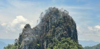 Incendio en el cerro de ‘La Aguja’, sin riesgo para la población de Calnali