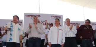 Adán Augusto López acompañó a Julio Menchaca en su acto de campaña
