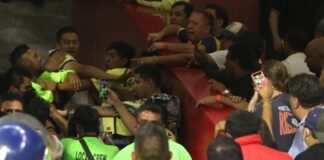 Violencia al término del encuentro entre América y Pachuca