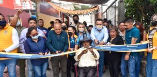 Inauguran pavimentación hidráulica en la Comunidad la Malinche