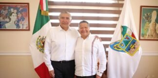 Coordinarán Adán Augusto y Menchaca estrategias para fortalecer seguridad en Hidalgo