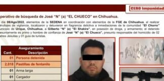 Detienen a ‘El Shakira’, primo y mano derecha de ‘El Chueco’