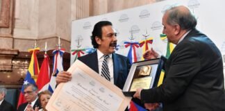 Senado de Argentina entregó distinción “Líderes para el Desarrollo Regional” a gobernador Omar Fayad