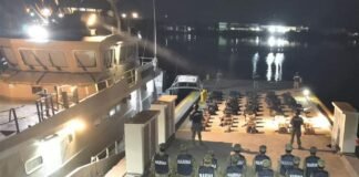 La SEMAR asegura embarcación con aproximadamente 1700 kg. de presunta cocaína en la Costa de Chiapas