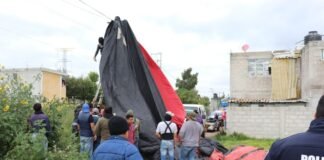 Tremendo susto se llevaron turistas tras la caída de globo aerostático en EDOMEX