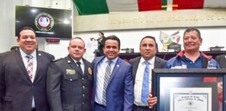 Otorga Congreso de Hidalgo a Bomberos y PC de Tula, La Medalla al Mérito de Protección Civil MANUEL HERNANDEZ BADILLO