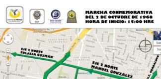 Cierran calles por Marcha de aniversario del 02 de octubre en CDMX