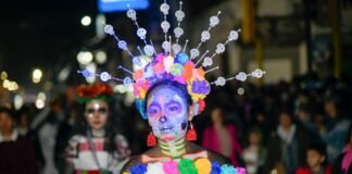 “El Paseo de la Catrina”, colorido desfile de Día de Muertos en Tulancingo