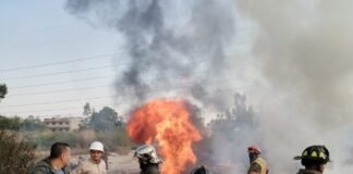 Provoca incendio la acumulación de gas metano en respiraderos del Río de los Remedios