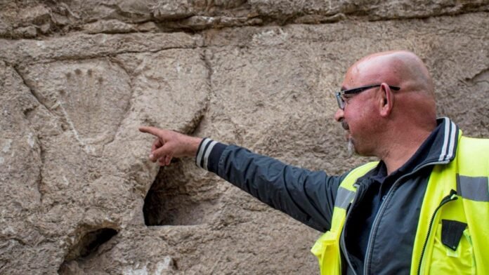 Arqueólogos de Israel encuentran una mano tallada en muro de la Ciudad Vieja