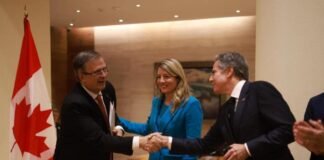 Firman declaración contra el racismo y la discriminación élanie Joly de Canadá y Antony Blinken de U.S. Department of State.