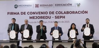Gobierno de Hidalgo ratifica convenio de mejora educativa