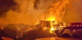 Saldo blanco tras incendio en centro de Mixquiahuala, Hidalgo.