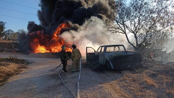 Explosion en Tula Los técnicos de la paraestatal reparaban el ducto perforado por huachicoleros en un predio de la comunidad de Bomintzha cuando sobrevino la explosión