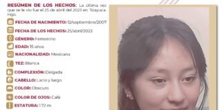 Solicitan apoyo para localizar a Ariadna Espinoza García, desapareció en Tizayuca