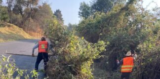 Reparan en Morelos rutas de evacuación del Popocatépetl