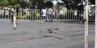 Revisan falla en la Plaza de Armas de Cuernavaca