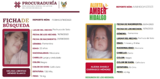 Desaparecen mujer y su bebé en Pachuca