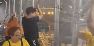 Lo que el viento se llevó: salen volando de restaurante por fuertes rachas de viento en China