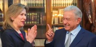 AMLO recibe a Elizabeth Sherwood-Randall, asesora de Biden en seguridad