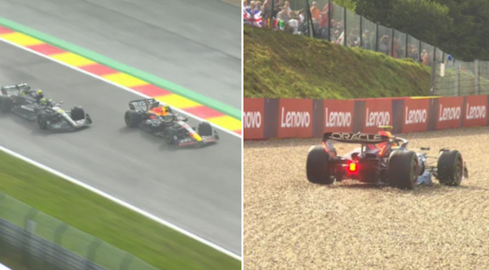 “Checo” abandona carrera choque con Hamilton; Verstappen gana GP de Bélgica