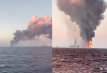 Se incendia plataforma petrolera Nohoch Alfa en Campeche