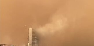 Tormenta de arena provoca caos en Guaymas, Sonora