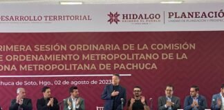 Celebran primera sesión de la Comisión de Ordenamiento Metropolitano en Pachuca