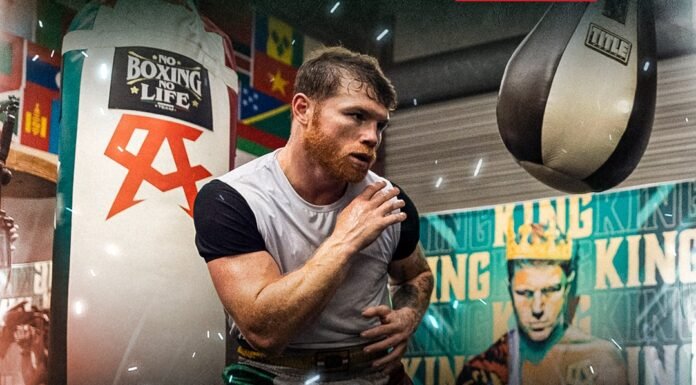 ‘Canelo’ Álvarez a ritmo de Peso Pluma; así se prepara para la pelea contra Jermell Charlo
