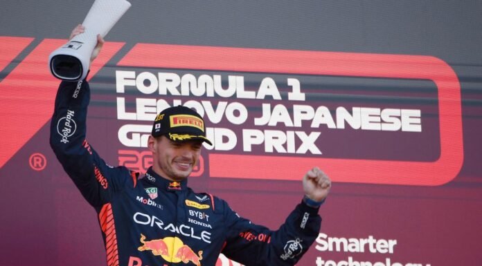 ‘Checo’ Abandona GP de Japón; Verstappen Gana la Carrera