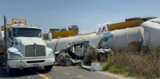 Dejan en libertad al chofer de la pipa que volcó en la México-Pachuca